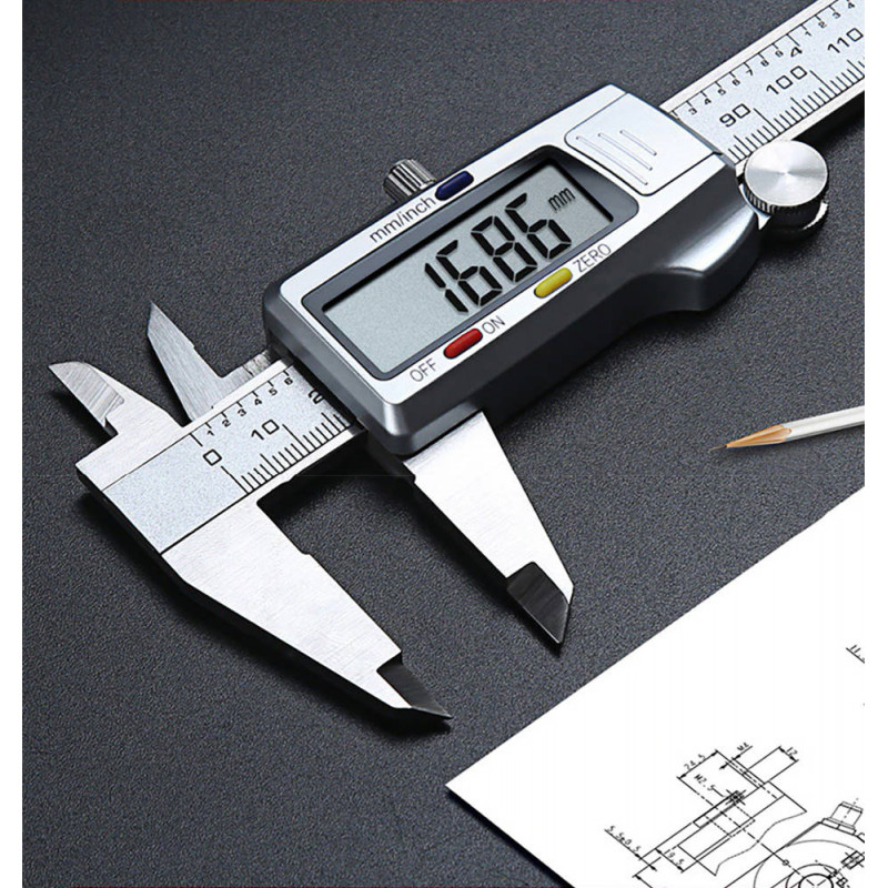 Suwmiarka elektroniczna z wyświetlaczem LCD 0 150 mm etui cyfrowa