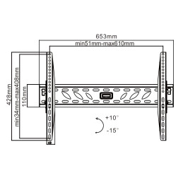 Uchwyt Basic do ściany 37-70 cali  czarny LCD/PDP LP09