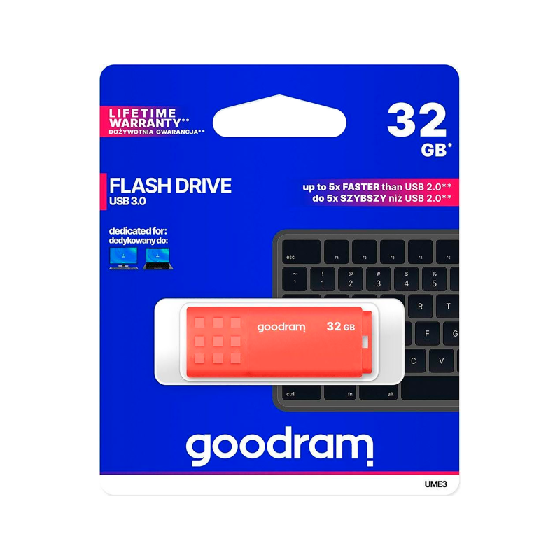 Pendrive Goodram USB 3.0 32GB pomarańczowy