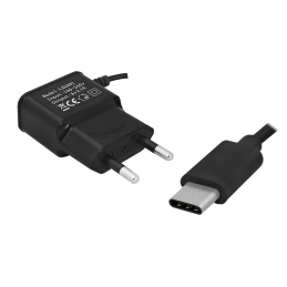 Ładowarka sieciowa USB typ C 2100 mA czarna LXG261