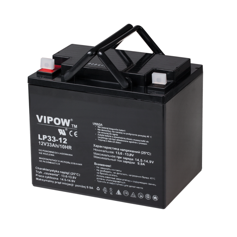 Akumulator żelowy VIPOW 12V 33Ah