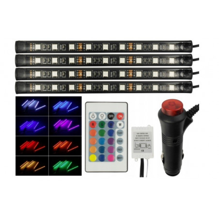 Oświetlenie LED RGB do wnętrza samochodu Pilot