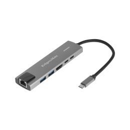 Adapter (HUB) USB typu C na HDMI/2x USB3.0/2x USB typu C/RJ45