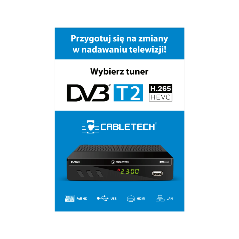 Plakat Cabletech Tuner DVB-T2