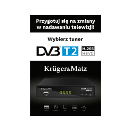 Plakat Kruger&Matz Tuner DVB-T2