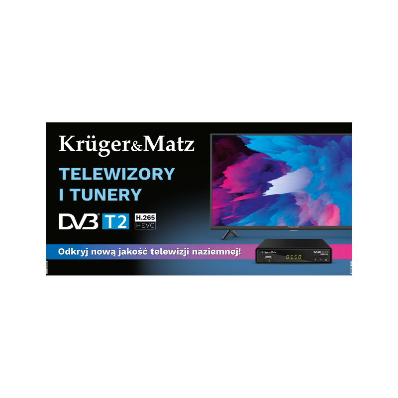 Baner Kruger&Matz - Telewizory i Tunery DVB-T2 (200 x 100 cm)