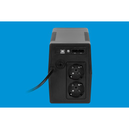 Zasilacz awaryjny komputerowy UPS REBEL model Nanopower Plus 650 ( offline, 650VA / 360W , 230 V , 50Hz , LCD , USB , RJ45 )