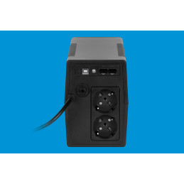 Zasilacz awaryjny komputerowy UPS REBEL model Nanopower Plus 850 ( offline, 850VA / 480W , 230 V , 50Hz , LCD , USB , RJ45 )