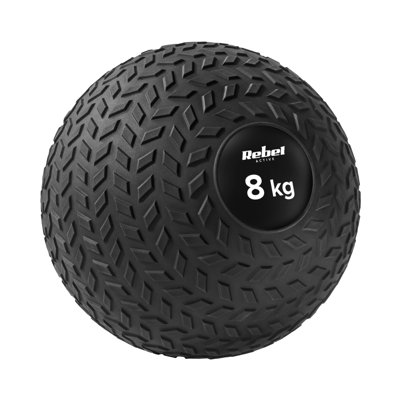 Mała piłka lekarska do ćwiczeń rehabilitacyjna Slam Ball 23cm 8kg, REBEL ACTIVE