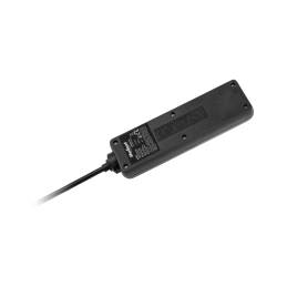 Przedłużacz czarny  Rebel z przełacznikiem 3 gniazda - 3m (1,5mm)
