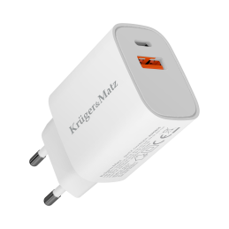 Ładowarka sieciowa Kruger&Matz dual USB z funkcją Power Delivery i Quck Charge