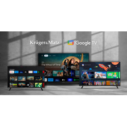 Telewizor Kruger&Matz 32" HD Google TV,  DVB-T2/S2/T/C   H.265 HEVC