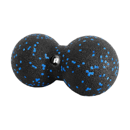 Duoball podwójna piłka do masażu 8cm, kolor czarno-niebieski, materiał EPP, REBEL ACTIVE