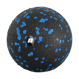 Piłka do masażu 12cm, kolor czarno-niebieski, materiał EPP, REBEL ACTIVE
