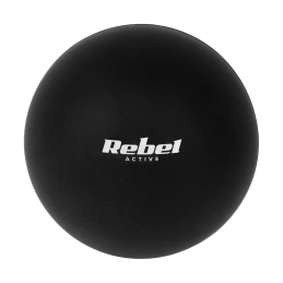Piłka do masażu 6.25cm, kolor czarny, materiał silikon, REBEL ACTIVE