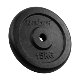 Zestaw obciążeń żeliwnych 2x15kg, otwór 31mm, talerz klasyczny, REBEL ACTIVE