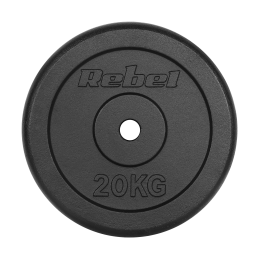 Obciążenie żeliwne 20kg, otwór 31mm, talerz klasyczny, REBEL ACTIVE