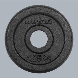 Zestaw obciążeń żeliwnych 4x1.25kg, otwór 31mm, talerz klasyczny, REBEL ACTIVE