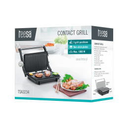 Panini grill, toster, opiekacz, 1000W, 3 pozycje