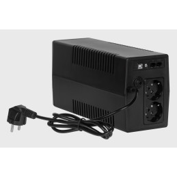 Zasilacz awaryjny komputerowy UPS REBEL model Nanopower Plus 650 ( offline, 650VA / 360W , 230 V , 50Hz , LCD , USB , RJ45 )