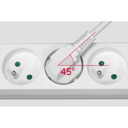 Przedłużacz sieciowy Rebel  3 gniazda + 2  gniazda USB z wyłącznikiem - 1.5m