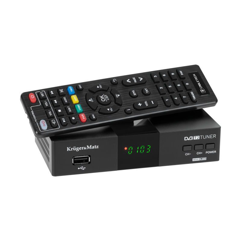 Tuner DVB-T2  H.265 HEVC Kruger&Matz