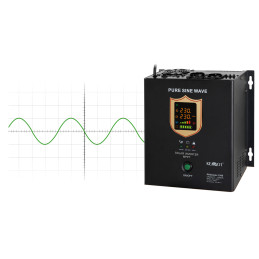 Przetwornica solarna naścienna ( inwerter )  KEMOT PROsolar-1000 ( 12V 230V 1000VA/700W )