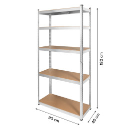 Regał metalowy magazynowy 180x90x40 Rebel RB-1250