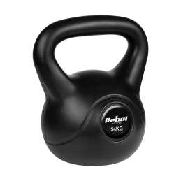 Kettlebell bitumiczny 24kg, REBEL ACTIVE