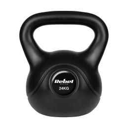 Kettlebell bitumiczny 24kg, REBEL ACTIVE