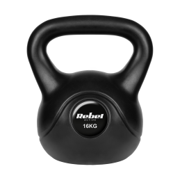 Kettlebell bitumiczny 16kg, REBEL ACTIVE