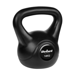 Kettlebell bitumiczny 14kg, REBEL ACTIVE