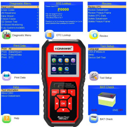 Miernik diagnostyczny, skaner OBD2  Konnwei KW850