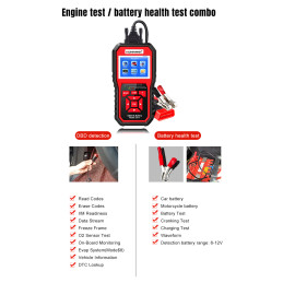 Miernik diagnostyczny, skaner OBD2, tester baterii Konnwei KW870