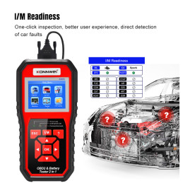 Miernik diagnostyczny, skaner OBD2, tester baterii Konnwei KW870