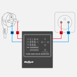 Zasilacz Awaryjny Rebel POWER-500-LFP4 - przetwornica z czystym przebiegiem sinusoidalnym i funkcją ładowania  12V 230V 500VA/30
