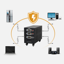 Automatyczny trójfazowy stabilizator napięcia  KEMOT PROavr-25k