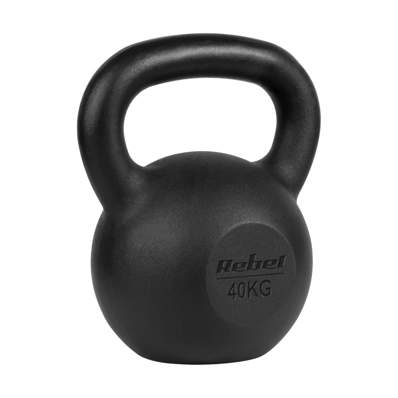 Kettlebell żeliwny 40kg, REBEL ACTIVE