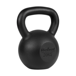 Kettlebell żeliwny 26kg, REBEL ACTIVE