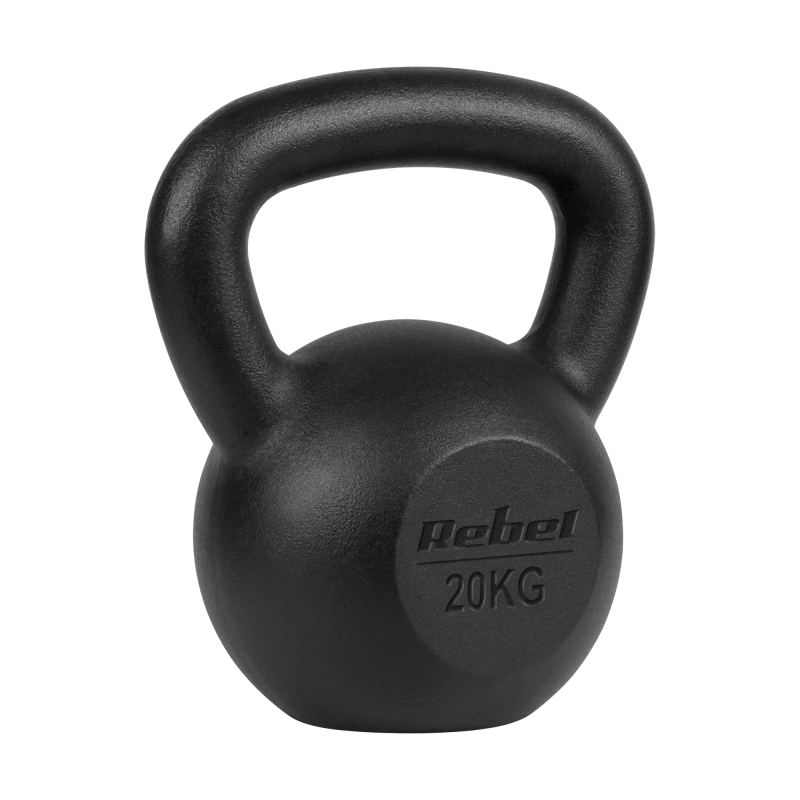 Kettlebell żeliwny 20kg, REBEL ACTIVE