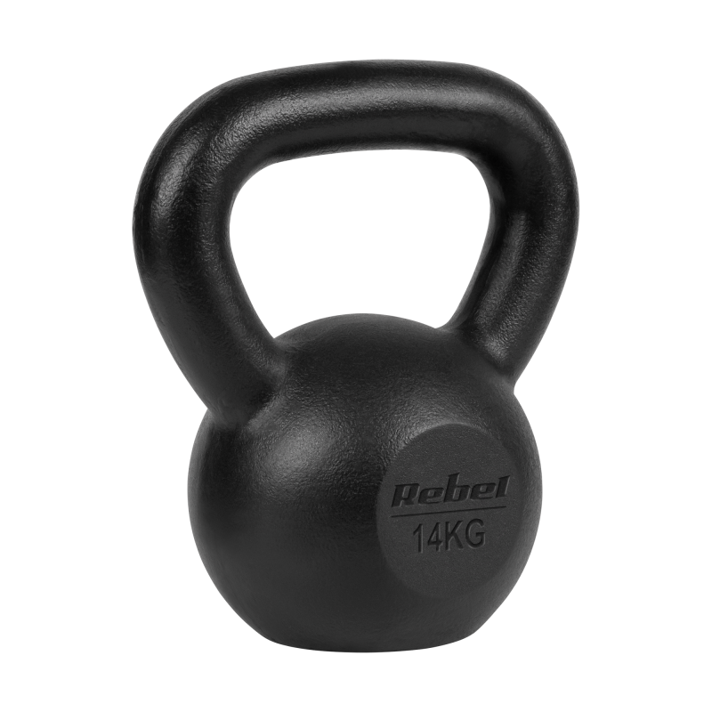 Kettlebell żeliwny 14kg, REBEL ACTIVE