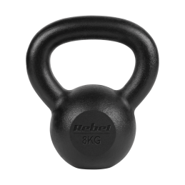 Kettlebell żeliwny 8kg, REBEL ACTIVE