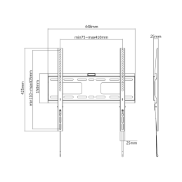 Uchwyt naścienny uniwersalny do LED TV (32-55") LP42-44F