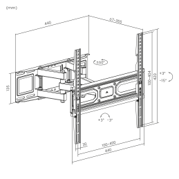 Uchwyt naścienny uniwersalny do LED TV (32"-70")  regulacja w pionie i poziomie