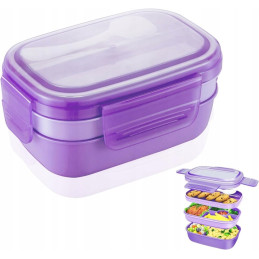 Lunchbox 1900ml fioletowy z...