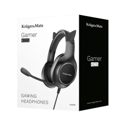 Gamingowe słuchawki nauszne dla dzieci Kruger&Matz Gamer Kids, kolor czarny