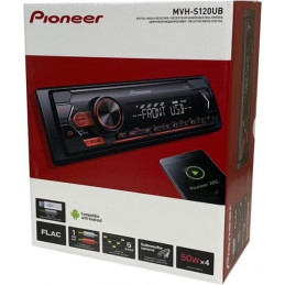 Pioneer MVH-S120UB Cyfrowy radioodtwarzacz z tunerem RDS, USB, Aux-in